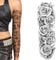 Tatodays voller arm temporäre tattoo biker gothic rose blume 80er jahre rocker chick flora kostüm body art aufkleber für frauen