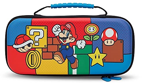 PowerA Schutzetui Nintendo Switch - OLED-Modell Switch oder Nintendo Switch Lite - Mario Pop, Schutzetui, Gaming-Etui, Konsolentasche, Zubehör, Aufbewahrung, offiziell lizenziert
