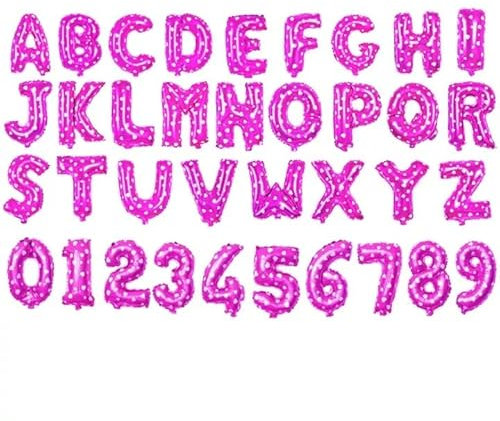 Luftballons Buchstaben Namen große Namen Geburtstag Abschlussfeier Taufe (Rosa und Herzen, Z - 80 cm)