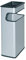 OFITURIA® Cenicero Papelera de Pie y Pared para Exterior Metálico 41 litros Color Plata Bandeja Extraíble en Negro