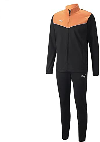 PUMA Herren Individualrise Tracksuit Trainingsanzug, Schwarz-Neon-Zitrusfrüchte, S
