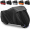 Funda Impermeable para Moto 210D Tela Oxford - Cubierta Protectora al Aire Libre Contra Lluvia y Sol - 245X105X125cm (Negro)
