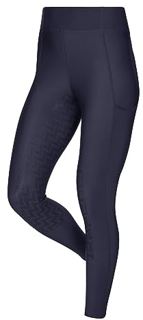 LeMieux Naomi Pull On Breeches with Full Seat Silicone Grip in Forest - Supportive Elasticated High Waist - Lightweight Women's Horse Riding Pants