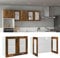 Armario de cristal colgante roble ahumado 80x31x60 cm