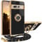 XCYYOO Funda Google Pixel 7 Pro con Cuerda TPU Silicona Antigolpes Carcasa con Correa Colgante Ajustable Collar Correa de Cuello Cadena Cordón Funda Google Pixel 7 Pro con 360° Anillo Soporte- Negro