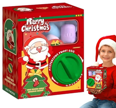 Zankie Weihnachts- -Verkaufsautomat, Frohe Weihnachten-Kaugummiautomat Mit 6 Weihnachtseiern, Weihnachts-Grabber-Automat Für Kinder