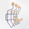 avjera Praktische Garderobe, Klassische Hang It All Garderobe, Mid-Century Pop Wood Ball Metall Garderobe, Minimalistische Garderobe, Massive Walnussholzkugeln Holz, Moderne Wandmontage,9