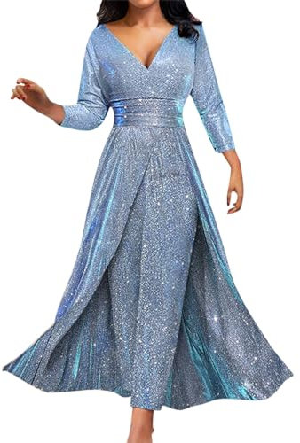 Damen-Overall Patchwork-Overlay Pailletten Verziert Hohe Taille Langarm Elegant Langarm Einfarbig Hohe Taille Cocktail Party Festlich Overalls Hosenanzug