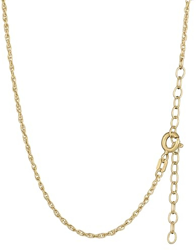 NKlaus 40/45+5cm Kordelkette 925 Silber Gelbgold vergoldet längenverstellbar Halskette 1,45mm breit Damen