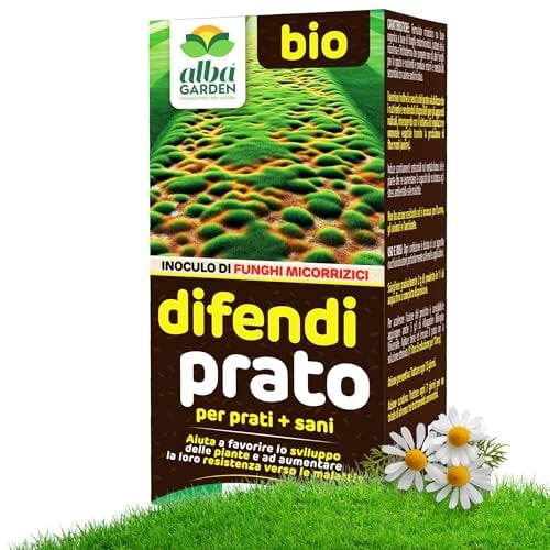 Albagarden - Micorrize Per Prato - Favorisce la Crescita del Tappeto Erboso Contrastando Malattie E Funghi - Effetto Antimuschio Per Prato - Concime x 100 gr