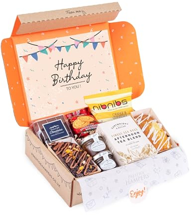Afternoon Tea Gift – Letterbox Hamper with Treats – Postal Present for Birthday or Thank You – Luxury Tea-Time Surprise for Her or Him