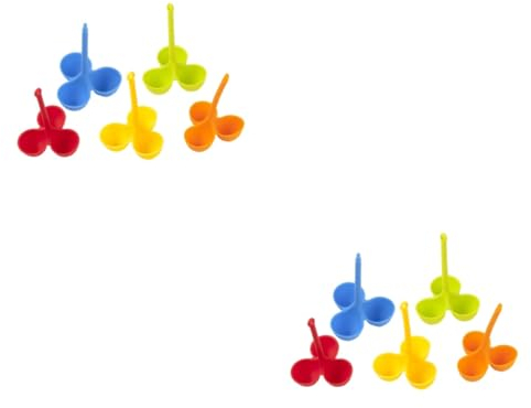 Alipis 10pièces Support à Œufs Silicone Cuiseur à Œufs Vapeur Pour Vapeur Gadget De Cuisine Durs Multicolores Rouge Orange Jaune Bleu Vert
