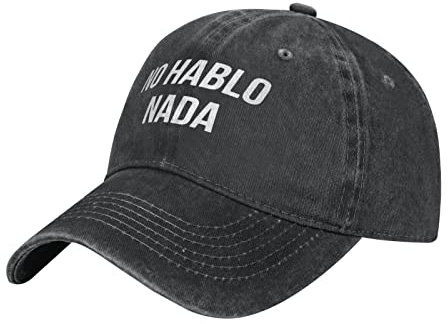 Unisex Kappe, Nein, Hablo Nada Baseballkappe Uv-Schutz,Freizeit Sport Mütze Schachtelhalm Kappe Für Damen Herren Reisen