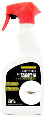 AGRI-CULTURA® | Insetticida Pesciolini d'argento Pronto Uso 500 ML【Azione Rapida】| Repellente Contro Pesciolini d'Argento per Ambienti Interni Ed Esterni | Insetticida Azione Rapida e Abbattente.