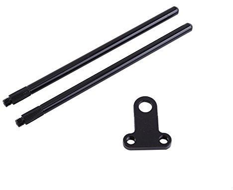 shenruifa Snag Bar Ears aus Aluminiumlegierung, Winddichter Angelruten-Anschluss mit Bissanzeiger, Schwarzes Angelgerät für Angelliebhaber