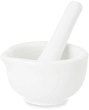Mortero porcelana pequeño con maza colección VESSIA