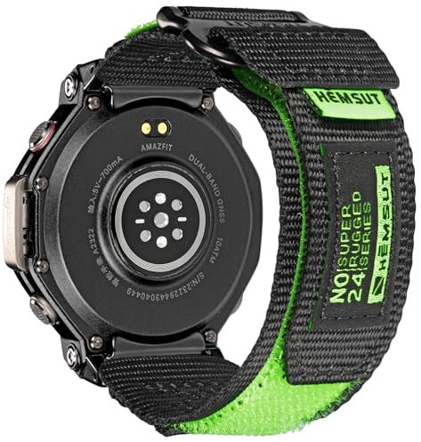 torbollo Armband Kompatibel mit Amazfit T-Rex 3, Rugged Nylon Uhrarmband Klettverschluss Ersatzarmband für T-Rex 3 Armbänder für Damen Herren