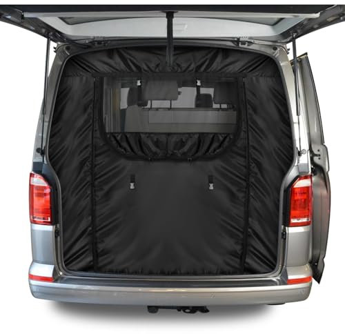 Moskitonetz für Die Hecktür für VW T5 T6 T6.1 California Multivan Transporter T7 Multivan, Atmungsaktives Netzgewebe mit Druckknöpfen und Reißverschluss In der Mitte Fliegengitter Moskitonetz