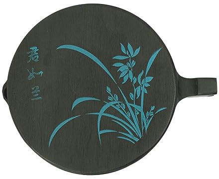 STOBOK 4-inch Fish Shape Calligraphy Inkstone Natural Stone Ink Slab Lid Traditional Painting Ink Accessory for Students Chinese Calligraphy Practice