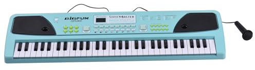 Btuty 61 Key Keyboards Piano Portable Electronic Keyboard 16 Tones 10 Rhythms 8 Percussion 6 Demos Dual Speaker Musical Instrument with Microphone Recording/Accompaniment/Chord Functions for Beginners