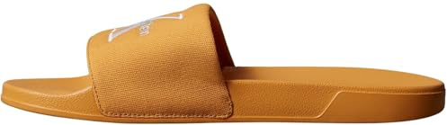 Calvin Klein Herren Badeschuhe Slide mit Canvas, Gelb (Golden Orange), 40