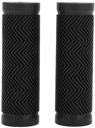 Ergonomische rutschfeste Fahrradgriffe Schwarz, TPE Gummigriffe für 22.2mm Lenker, Zweiseitiges Design für Mountainbike und Rennrad (Verschiedene Größen)