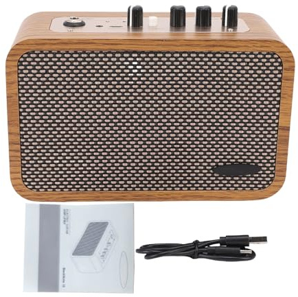 Fockety 10W Mini -Gitarrenverstärker, Tragbarer E -Gitarrenverstärker mit - und Kopfhörerausgabe, für E -Gitarre, Akustik oder Bass, OTG -Schnittstelle, Wiederaufladbare Batterie,