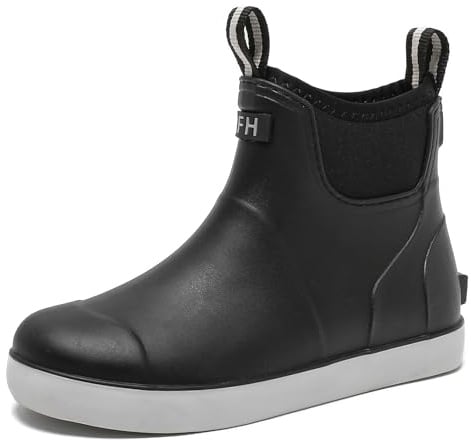 Yenxapei Unisex Gummistiefel Kinder gefüttert Jungen Mädchen,Halbhoch Regenstiefel Wasserdicht Antirutsch Stiefel,für Angeln, Bootfahren, Camping, Landwirtschaft, Gartenarbeit, Schultheater.