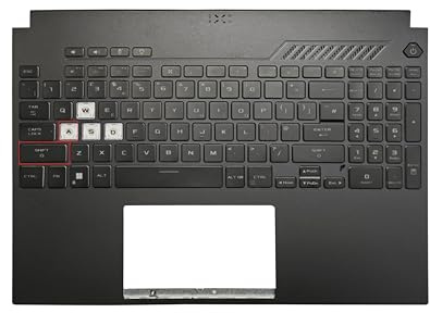 Laptop UK Keyboard Compatible for ASUS TUF Dash Gaming A15 F15 FX507 FA507 FX507Z FX517 FX517ZC FX517ZM FX517ZR FX517ZE RGB Backlit Palmrest Upper Cover Case