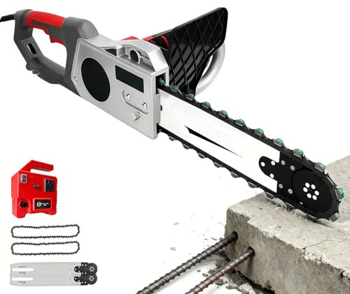 Electric Concrete Chainsaw with High Power and Dust Control for Heavy Duty Cutting and Demolition