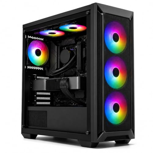 Computek Legend Gaming Computer – Ryzen 5 5500 CPU, RTX 5060 8GB GPU, 16GB DDR4, 256GB NVMe SSD + 1TB HDD, WiFi, RGB Case, Windows 11, Gaming Desktop PC