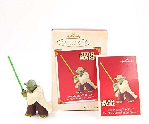 Star Wars: Attack of The Clones - Jedi Master YODA - Christmas Tree Ornament - Hallmark (2003)