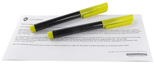 2 x Permanent Ultra Violet UV Marker Pen. Ultra Violet Security Markers