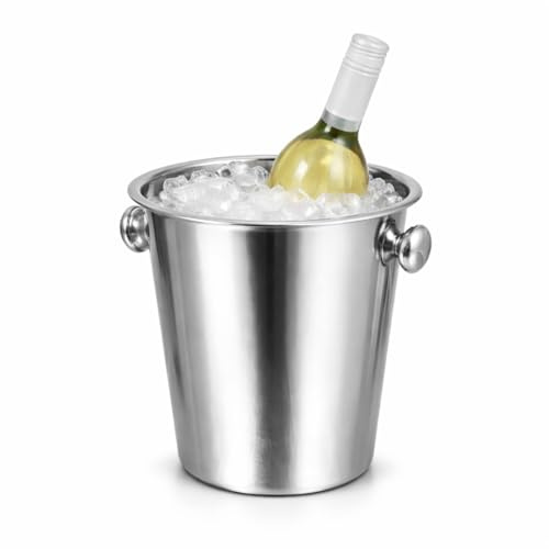 bar@drinkstuff Tulip Wine Bucket Stainless Steel Wine Bucket, Champagne Bucket, Wine Cooler, Bottle Cooler, Bottle Chiller, Ice Bucket