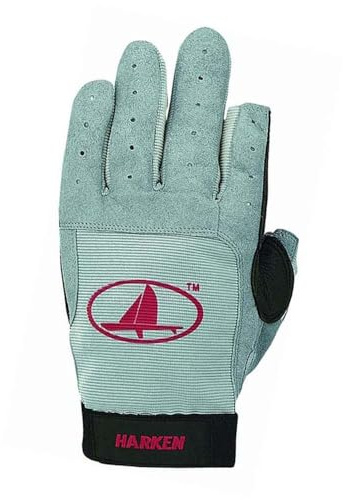 Harken Sport Classic Full Finger Glove, Grey/Black/Red, Large