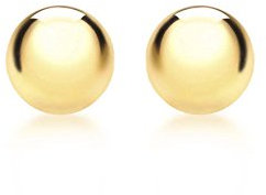 CARISSIMA Women's 9 ct Yellow Gold 12 mm Ball Polished Stud Earrings