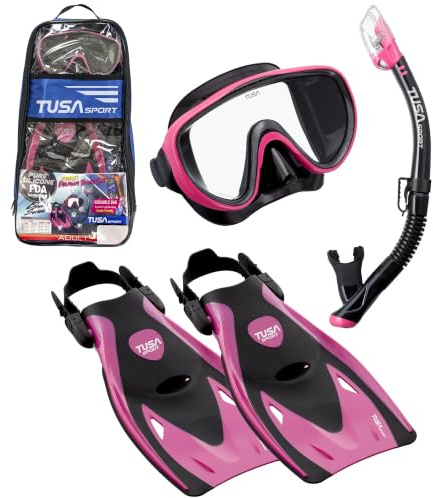 Tusa damen tauch-set Serene Maske ventil-schnorchel kurzen flossen