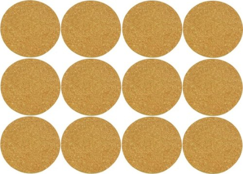 Ingbertson® 12 Stück Korkuntersetzer Ø 19 cm, 1 cm hoch Made in EU Topfuntersetzer, zum Basteln usw. # Untersetzer aus Kork