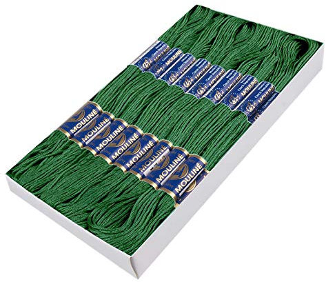 24 Docken Stickgarn je ca. 8m / Sticktwist 100% Baumwolle Stickerei verschiedene Farbwahl, Farbe :6872 dunkles grün