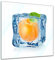 Glasbild - Eiswürfel Aprikose - 20x20 cm - Deko Glas - Wandbild aus Glas - Bild auf Glas - moderne Glasbilder - Glasfoto - Echtglas - kein Acryl - Handmade