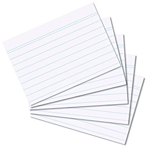 500 Herlitz Karteikarten DIN A8 / liniert / Farbe: weiß