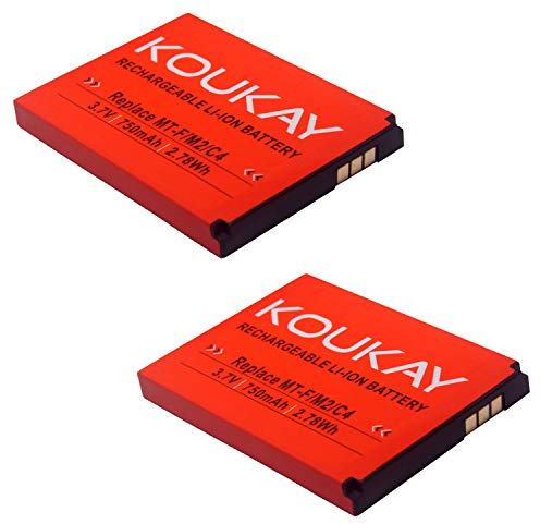 2X Akku für AVM Fritz!Fon MT-F M2 C4 C5 312BAT016 312BAT006 FritzFon DECT MTF mit 750mAh