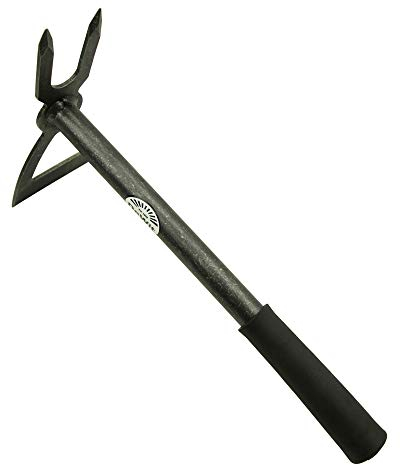 Dewit Hachoir combiné en Acier boréal avec 2 Dents et Lame Ouverte 35 cm I Accessoire de Jardin Professionnel pour Jardin et Plate-Bande surélevée I Outils de Jardin de qualité I Fabriqué en Holland