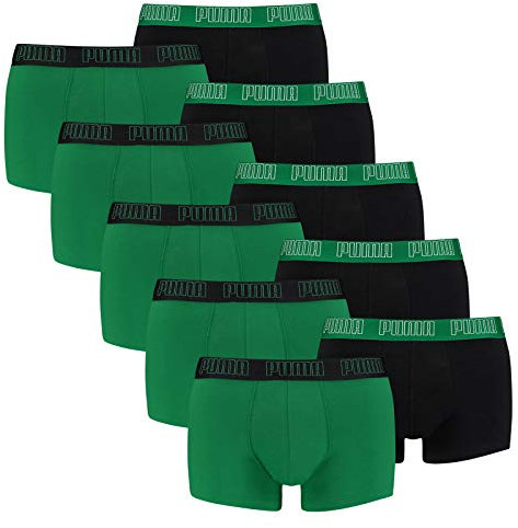 PUMA 10 er Pack Short Boxer Boxershorts Men Pant Unterwäsche kurz 100000884, Farbe:004 - Amazon Green, Bekleidungsgröße:L