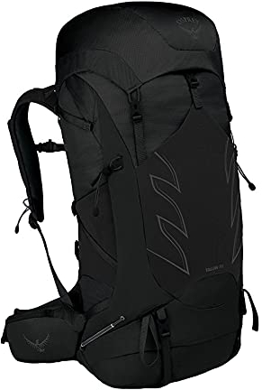 Osprey Talon 55 Schwarz - Vielseitiger Leichter Herren Wanderrucksack, 53-55l, Größe L-XL - Farbe Stealth Black