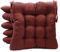 Meishida Pack de 6 Cojines para Sillas de Exterior e Interior Reversibles 40 x 40 x 7 cm, con Correas de Sujeción (40 x 40 cm, Granate, 6)