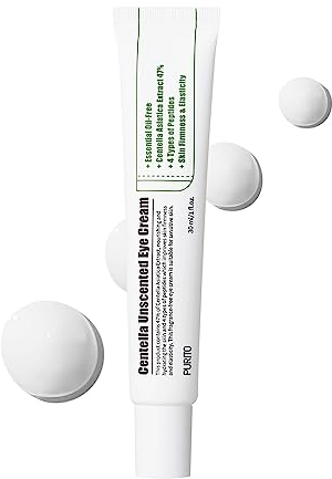 PURITO| Centella Unparfümierte Augencreme, 30 ml/1 fl. oz. Dunkle Ringe, Augenpartien, Falten, Schwellungen, reduziert Tränensäcke und feine Linien