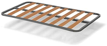 HOGAR24 ES Sommier Simple sans Pieds Lattes en Bois de peuplier Structure en Tube d’Acier 30 x 30 mm Dimensions 90 x 190 cm