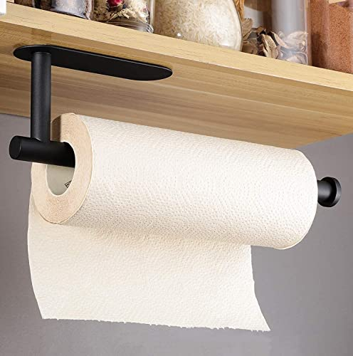 Küchenrollenhalter Wand ohne Bohren,Küchenrolle Halterung Küche,Kitchen Roll Holder no Drilling,Notizrollenhalter,Haushaltsrollenhalter Schwarz