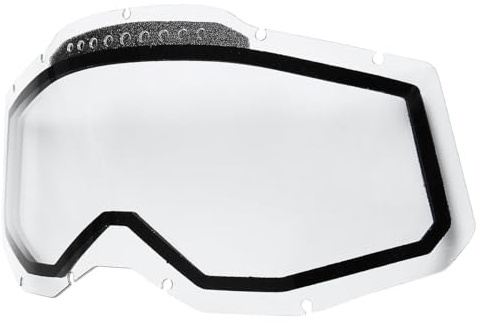 100% Goggle Replacement Lens - Dual Pane Vented - Compatible with Racecraft 2, Accuri 2, and Strata 2 Goggles